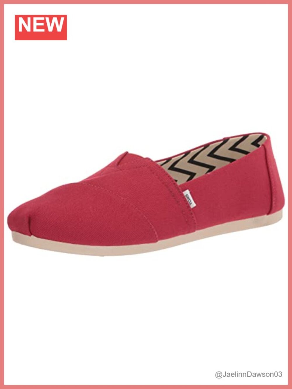 TOMS Espadrille Slip-Ons Recycled Cotton Canvas Comfort Flats